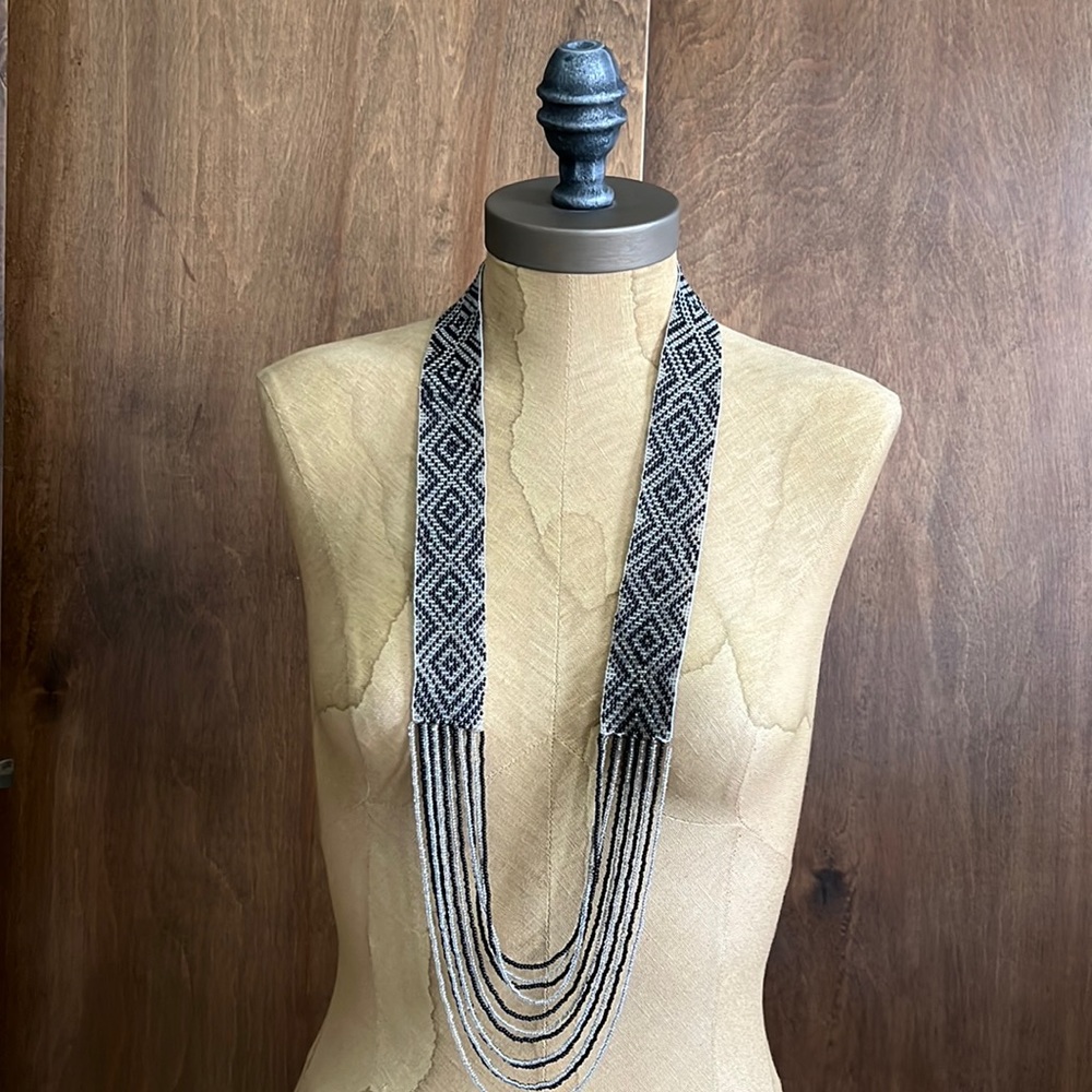 Black Beaded Necklace